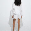 White Broderie Anglaise High-Rise Cotton Shorts