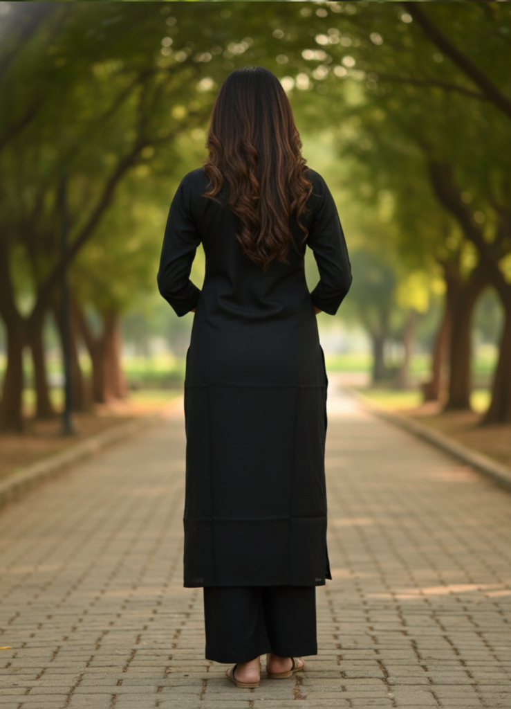 Cotton Black Cord Set