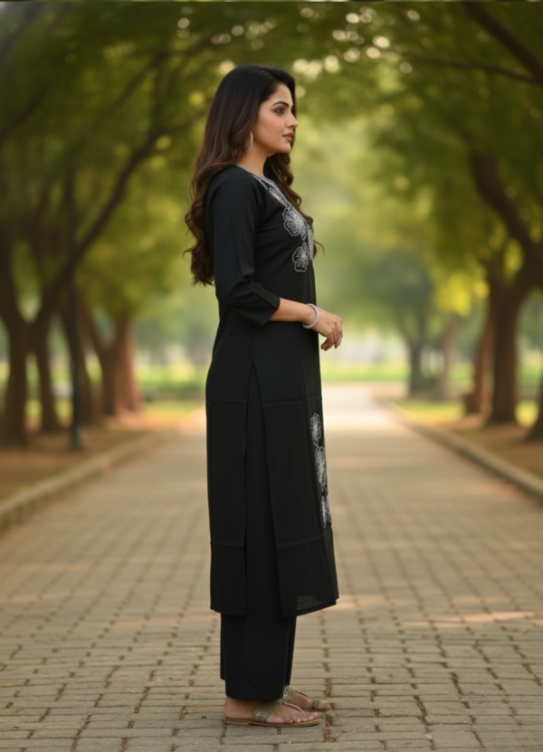 Cotton Black Cord Set