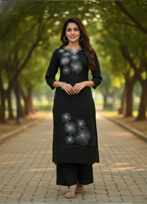 Copy of AJ003 ₹49 Cotton Black Cord Set