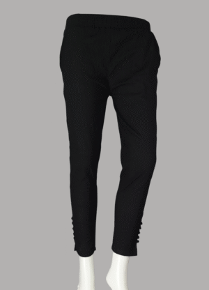 AJ040B Jet Black Cigarette Pants
