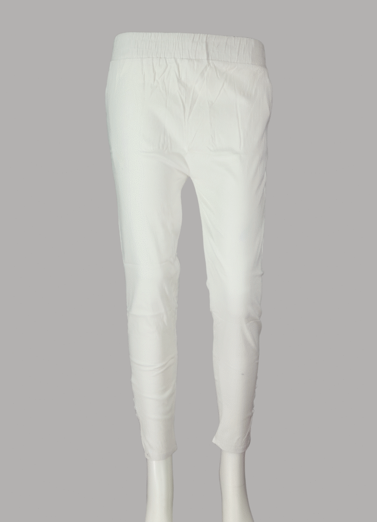 White Cigarette Slim Fit Pants