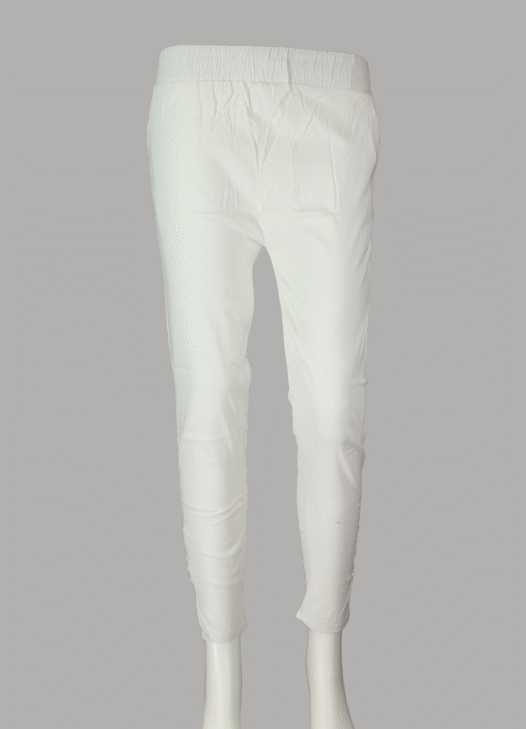 White Cigarette Slim Fit Pants