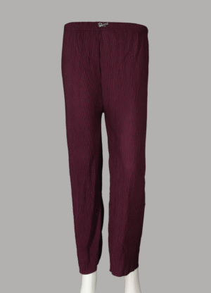 AJ041M Wine Glow Pleated Plazo Pant