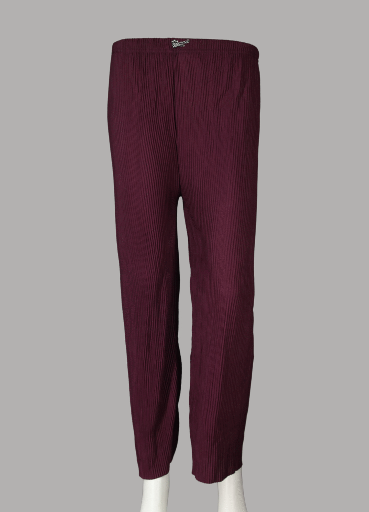 Wine Glow Pleated Plazo Pant