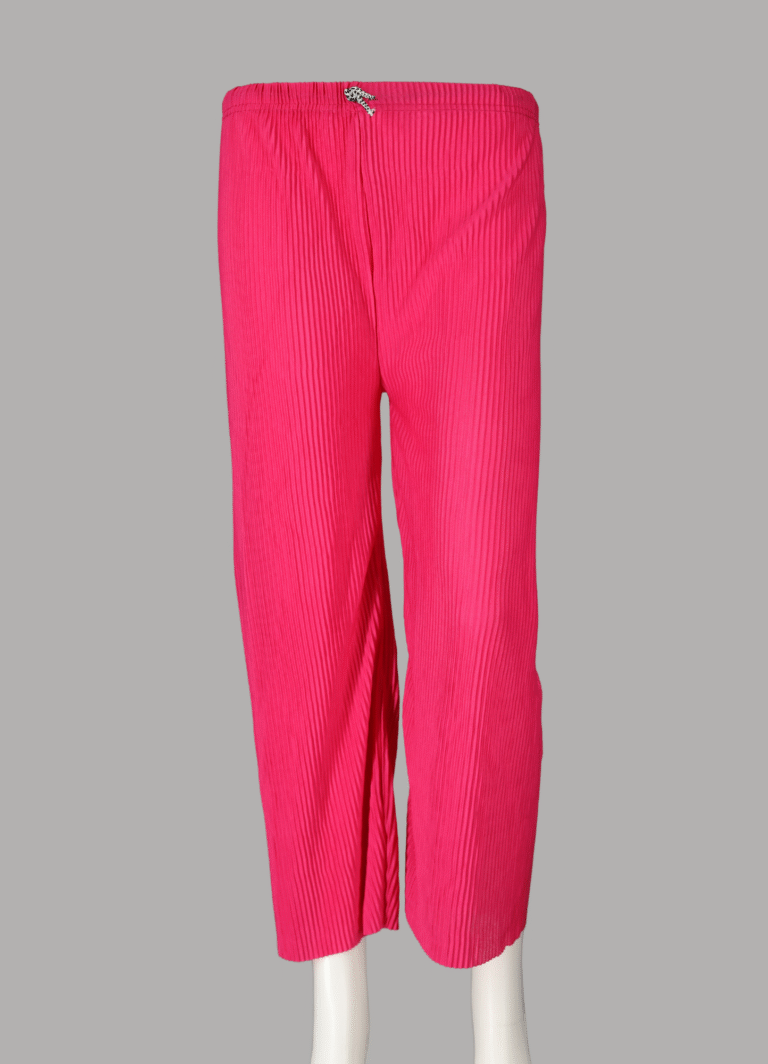 Pink Pleated Plazo Pants