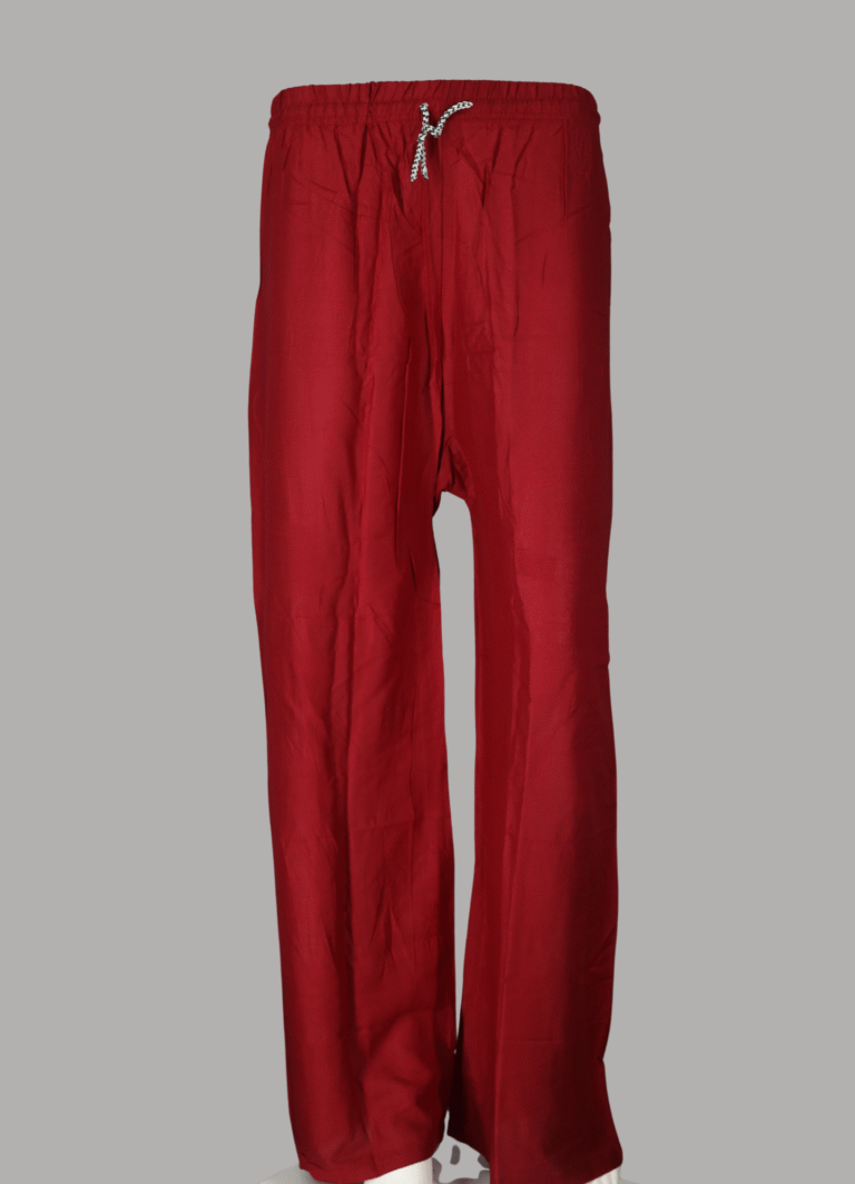 Wine Red Plain Plazo Pant