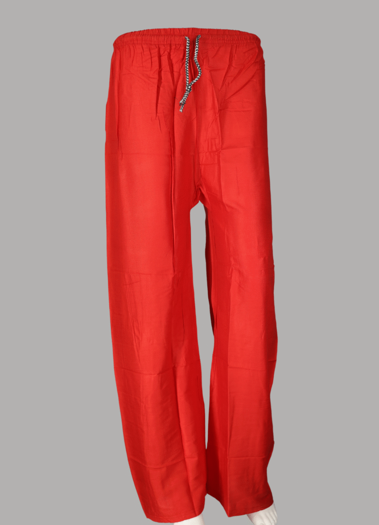 Red Plain Plazo Pant