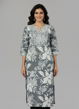 Copy of AJ026 (2) Frosted Flora Kurti