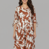 Rust Flora Kurti