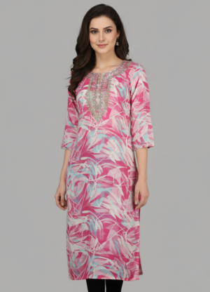 Copy of AJ034 Petal Drift Long Kurti