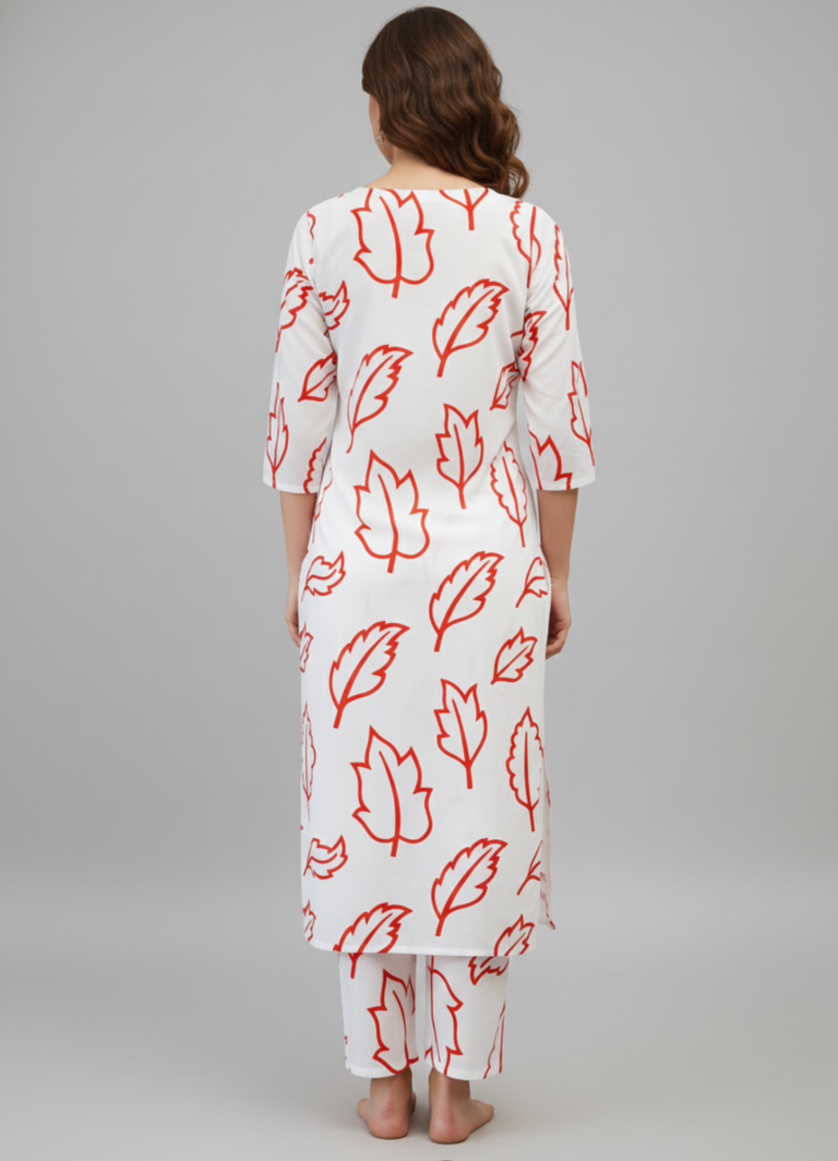 White Elegance Kurti Set