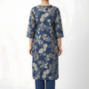 Navy Floral Elegance Kurti Set