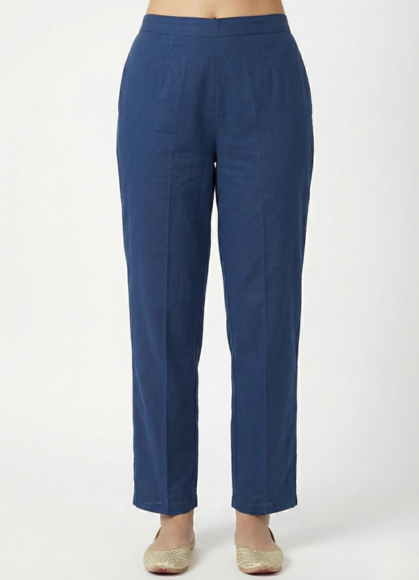 Navy Floral Elegance Kurti Set