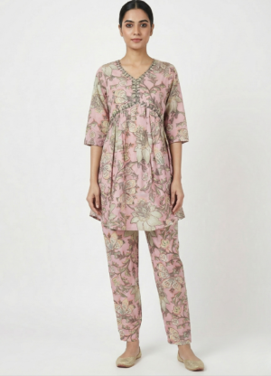 ProductAJ (20) Boho Pink Floral Co-ord SET