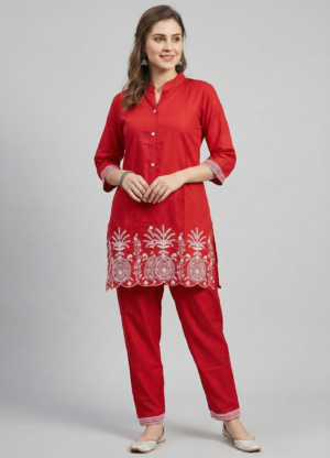 ProductAJ (5) Sindoori Kurta Set