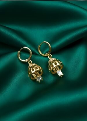 ear jewellery (4) ₹49 Golden Bell Drops EarRing