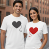 Couples Heart Oversized Classic WhiteT-Shirt