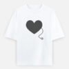 Couples Heart Oversized Classic WhiteT-Shirt