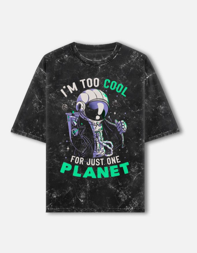 Unisex Acid Washed Oversized Tee