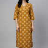 Golden Aura Printed Kurti Set