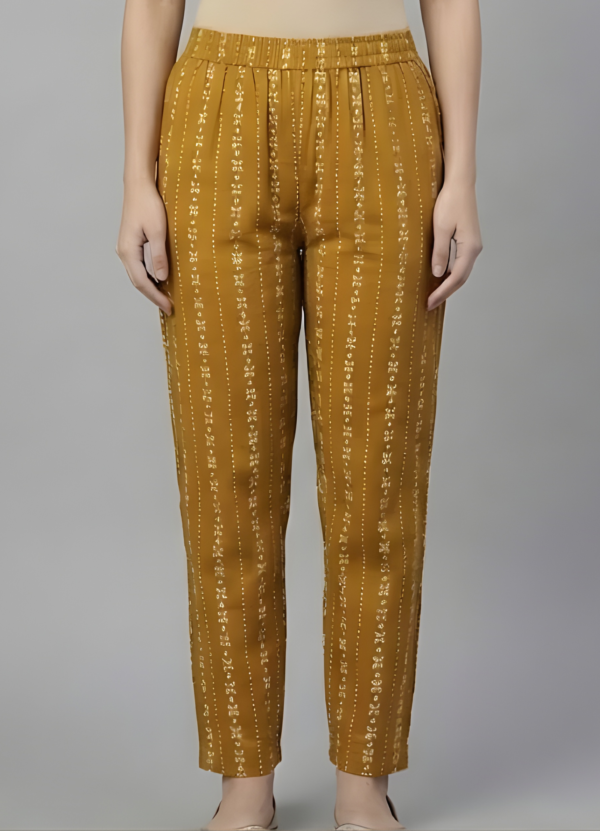 Golden Aura Printed Kurti Set