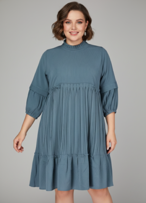 ProductAJ (18) Blue Petal Short Frock Kurti