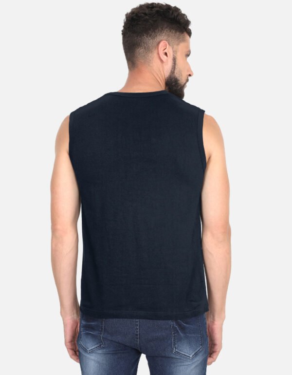 Back_2_c_3.jpg Men's Navy Blue Sleeveless T-Shirt