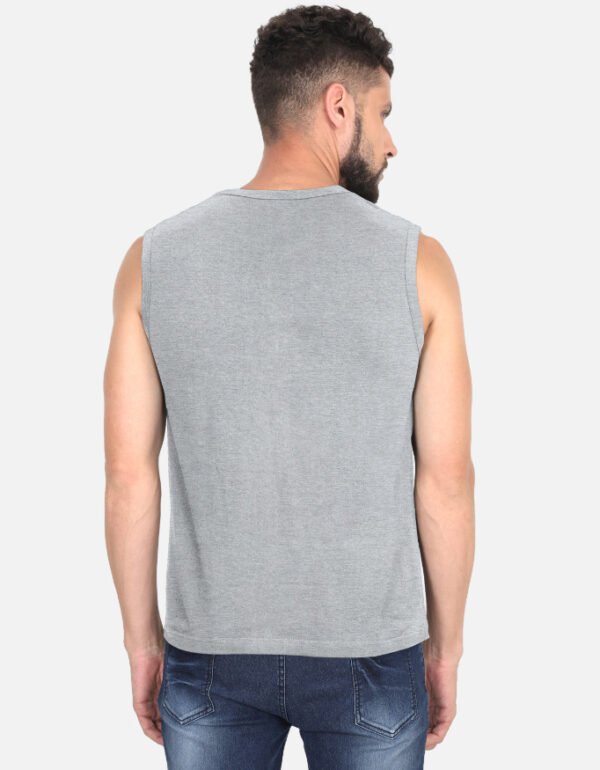 Men's Grey Sleeveless T-Shirt