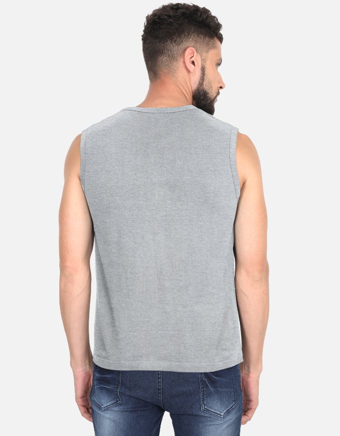 Men’s Grey Sleeveless T-Shirt