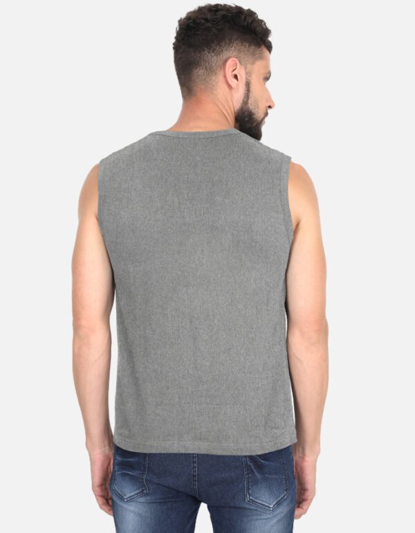 Back_2_c_5.jpg Men's Charcoal Melange Sleeveless T-Shirt