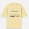 Mens Oversized Standard Yellow T-Shirt