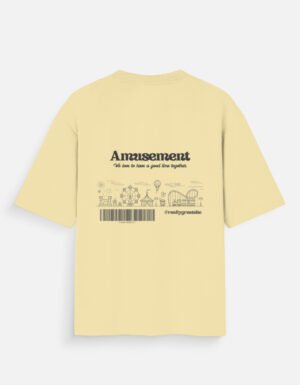 Mens Oversized Standard Yellow T-Shirt
