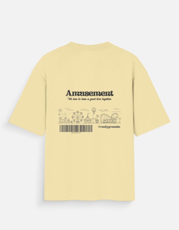 Mens Oversized Standard Yellow T-Shirt