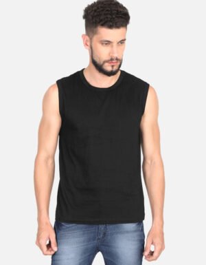 Men's Sleeveless Black T-Shirt