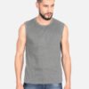 Front_1_c_5.jpg Men's Charcoal Melange Sleeveless T-Shirt