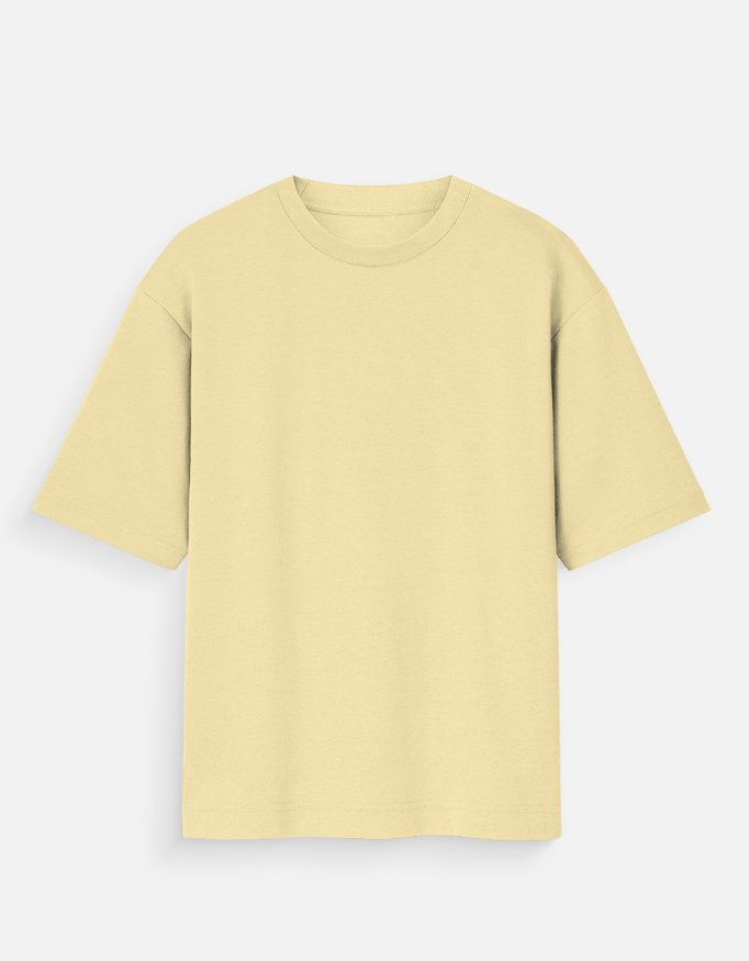 Mens Oversized Standard Yellow T-Shirt