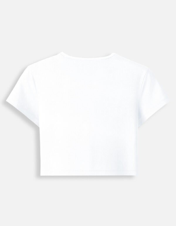 BE YOUtiful  Female White Cropped Tshirt