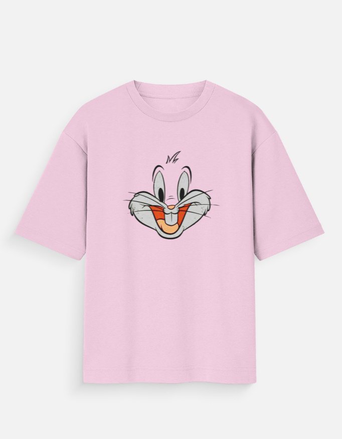 Bunny Baby Pink Oversized T-Shirt
