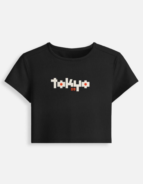 Tokyo Black Cropped Tshirt