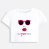BE YOUtiful  Female White Cropped Tshirt