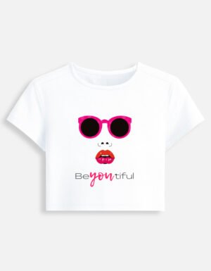 img_99f4d1ce88aac8.jpg BE YOUtiful Female White Cropped Tshirt