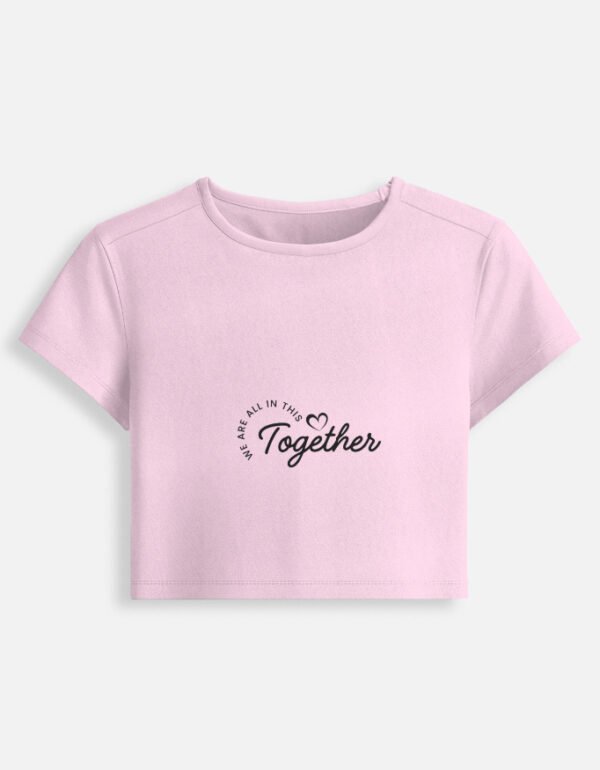 Together Baby Pink Cropped Tshirt
