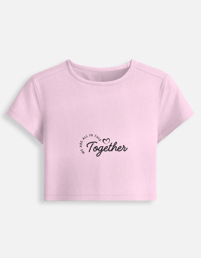 Together Baby Pink Cropped Tshirt