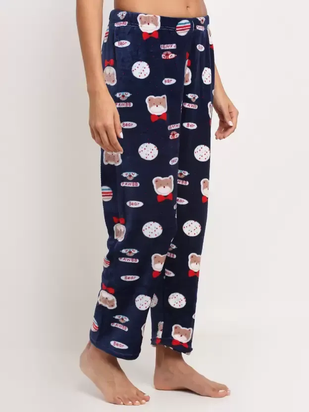 Ladies casual printed warm Pajama