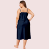 Plus Size Satin Cowl Neck Dress